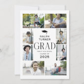 11写真モダンコラージュ卒業 案内状 (正面)