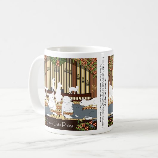 11匹の猫の配管… 休日 コーヒーマグカップ (正面左)