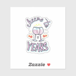 11周年のシャンパ結婚ン応援 シール