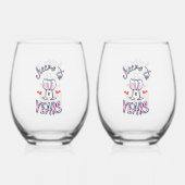 11周年のシャンパ結婚ン応援 ステムなしワイングラス (裏面)