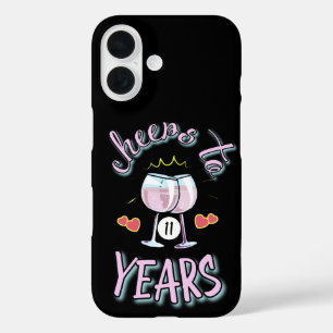 11周年のシャンパ結婚ン応援 iPhone 16ケース