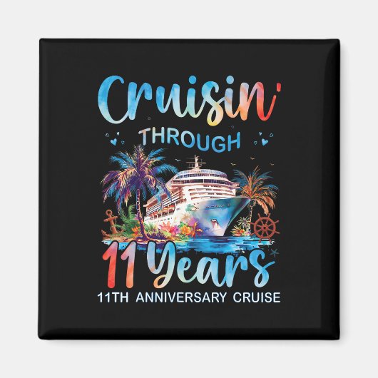 11周年クルーズTシャツ クルーズで11年を振り返ろう マグネット (正面)