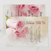 11周年パーティーの招待状 招待状 (正面/裏面)