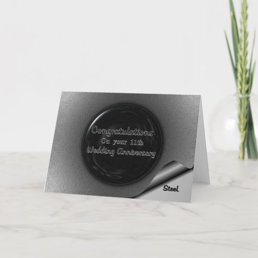 11周年目の結婚記念日 カード (正面)