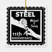 11周年結婚の手を持って セラミックオーナメント (裏面)