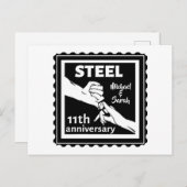 11周年結婚の手を持って ポストカード (正面/裏面)