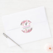 11周年結婚記念日のブラッシュローズ ラウンドシール (封筒)