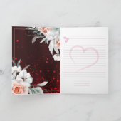 11周年結婚記念日の挨拶カード エレガントなゴールド サンキューカード (内部)