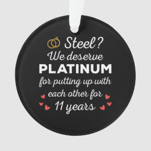 11周年結婚I – スチールカップルおもしろいズ オーナメント