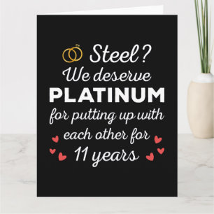 11周年結婚I – スチールカップルおもしろいズ カード