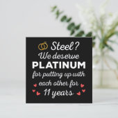 11周年結婚I – スチールカップルおもしろいズ カード (スタンド正面)