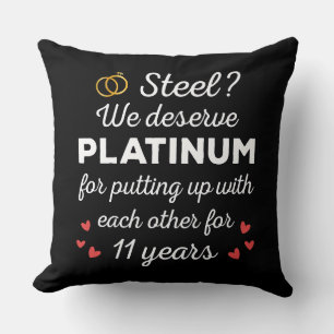 11周年結婚I – スチールカップルおもしろいズ クッション
