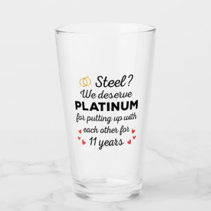 11周年結婚I – スチールカップルおもしろいズ タンブラーグラス