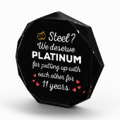 11周年結婚I – スチールカップルおもしろいズ フォトブロック (右)