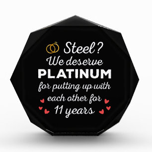 11周年結婚I – スチールカップルおもしろいズ フォトブロック