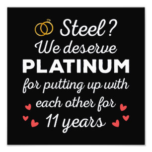 11周年結婚I – スチールカップルおもしろいズ フォトプリント