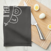 11周年記念ギフトチョークハート キッチンタオル (四つ折り)