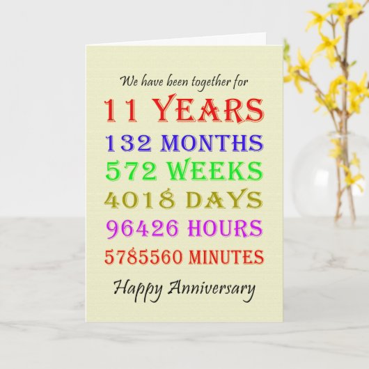 11周年記念マイルストーンカード カード (黄色い花)