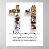 11周年記念写真コラージポスター ポスター (正面)