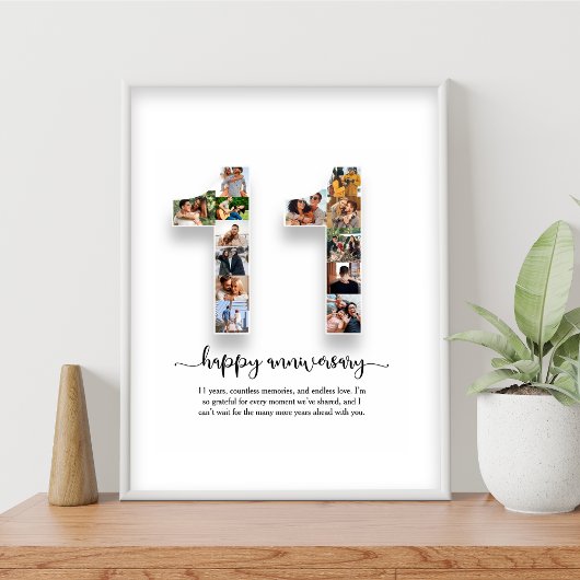 11周年記念写真コラージポスター ポスター