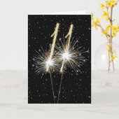 11周年記念結婚のスパーカー カード (黄色い花)