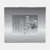 11周年記念結婚スチールバラ フリースブランケット (正面(横))