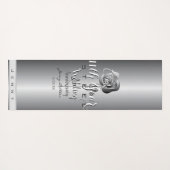 11周年記念結婚スチールバラ ヨガマット (裏面(横))