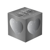 11周年記念結婚スチール製カラーハート枠 フォトキューブ (正面アングル)