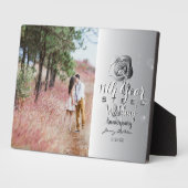 11周年記念結婚バラ写真カスタムスチール フォトプラーク (側面)