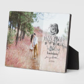 11周年記念結婚バラ写真カスタムスチール フォトプラーク (側面)