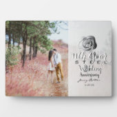 11周年記念結婚バラ写真カスタムスチール フォトプラーク (正面)