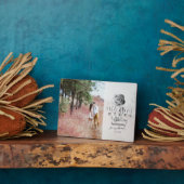 11周年記念結婚バラ写真カスタムスチール フォトプラーク (側面)