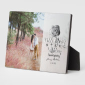 11周年記念結婚バラ写真カスタムスチール フォトプラーク (側面)