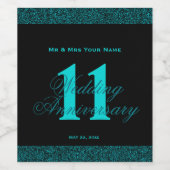 11周年記念結婚ワインラカスタムベル ワインラベル (シングルラベル)