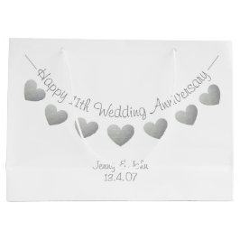 11周年記念結婚鋼ハート抱き枕 ラージペーパーバッグ