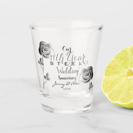 11周年記念(鉄結婚鋼バラ付) ショットグラス