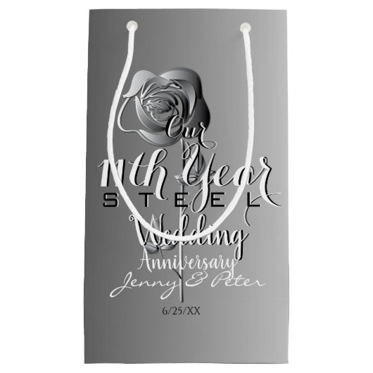 11周年記念(鋼結婚鉄製バラ) スモールペーパーバッグ (正面)