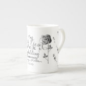 11周年鉄結婚鋼バラ ボーンチャイナマグカップ (正面右)