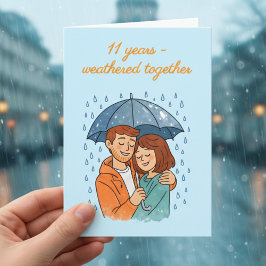 11回目の結婚記念日 おめでとう 11年 カード