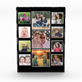 11家族で自分の写真を作るコラージュブラック フォトブロック (正面)