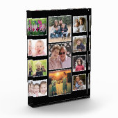 11家族で自分の写真を作るコラージュブラック フォトブロック (左)