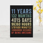 11年の素晴らしカッコいい誕生日 カード (黄色い花)