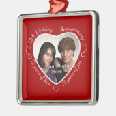 11年の結婚生活の写真を追加 メタルオーナメント (左)