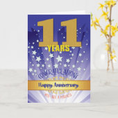 11年リカバリ記念日はっきりした数値 カード (黄色い花)