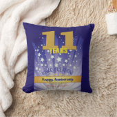 11年名前をカスタムする12ステップ記念日ビッグナンバー クッション (ブランケット)
