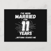 11年目の結婚 面白いプレゼント 結婚11周年 ポストカード (正面)