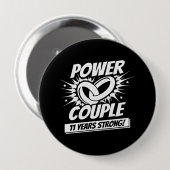 11年結婚した間～11周年結婚 缶バッジ (正面&裏面)
