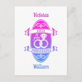 11年鉄伝統的鋼11結婚周年 ポストカード