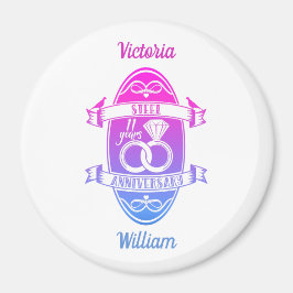 11年鉄伝統的鋼11結婚周年 マグネット