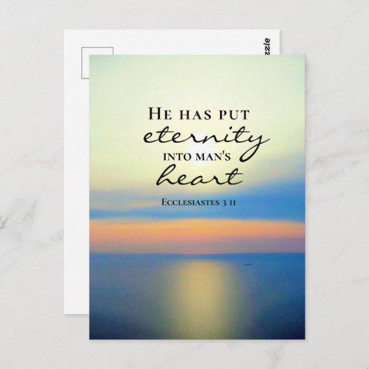 11彼は永遠を人間のハートに置く ポストカード (正面/裏面)